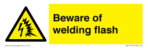 Beware of welding flash